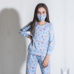 Conjunto Pijama Manga Curta...